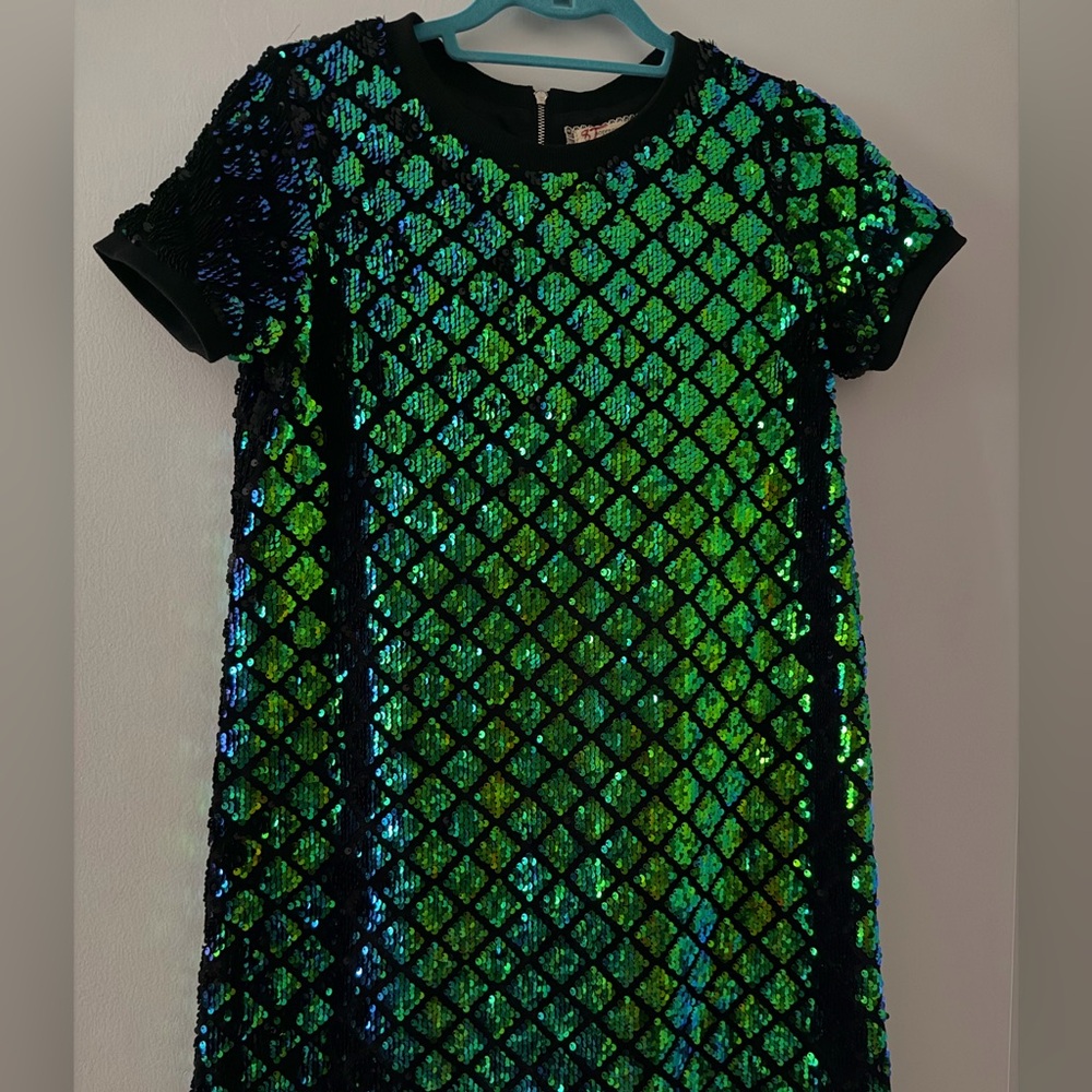 Soprano Green Sequin Mini Dress